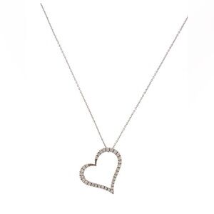 Elegant Silver Heart Pendant Necklace